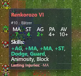 Player popup example