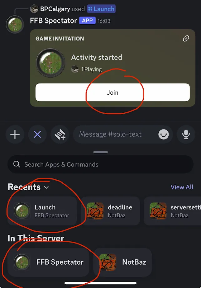 Join existing Activity example
