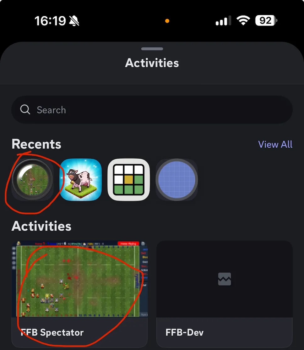 Voice channel Launch FFB Spectator example